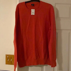 J.Crew cotton orange sweater, size L